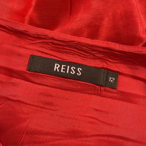 REISS Tiered Linen Silk SKIRT  size 12 - Picture 4 of 8